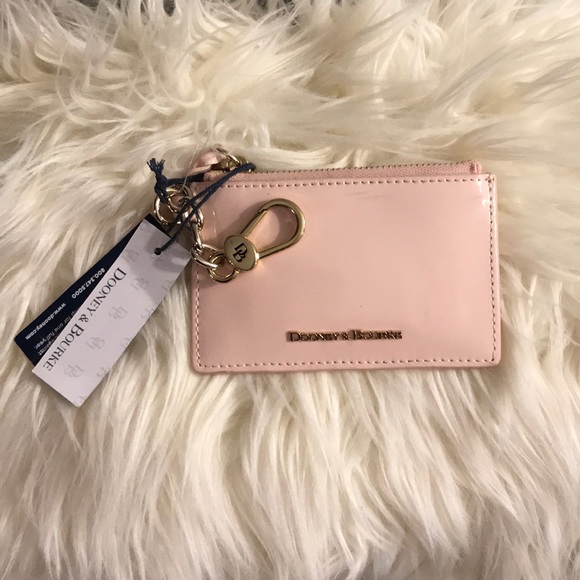 Dooney & Bourke Handbags - Dooney & Bourke NWT Authentic top zip card pink
